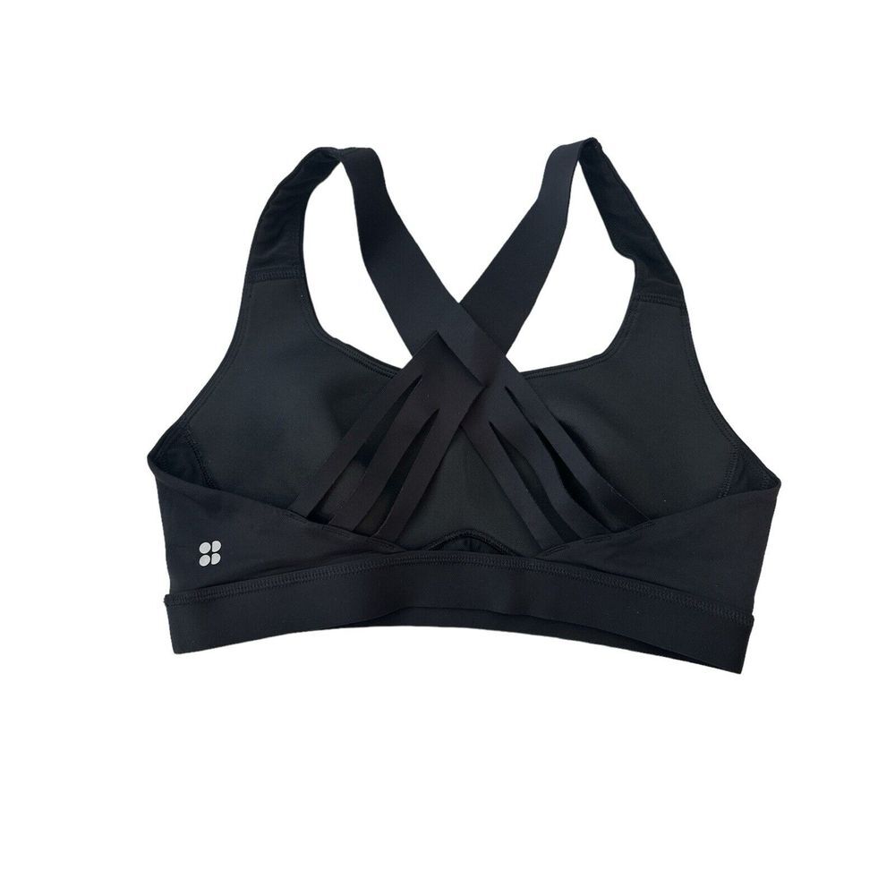 Sweaty‎ Betty  Sports Bra Women's Medium Black Stretch Athletic Gym Outdoor